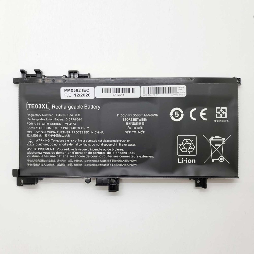 Bateria Compatible para HP Pavilion 15-bc406TX Li-ion 11,55v 3500mAh