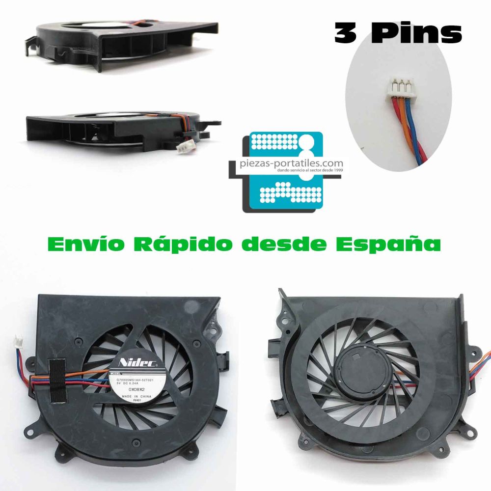 Fan Ventilador para Sony VAIO VPCEA1C5E VPCEA2C5E VPCEA3C5E 3 Pins F25
