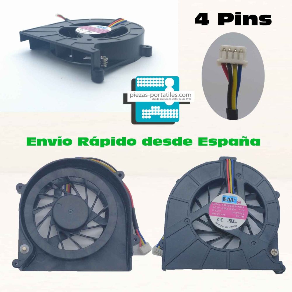 Fan Ventilador Compatible Toshiba Satellite C600 C600D C606 C640 4 Pins F44