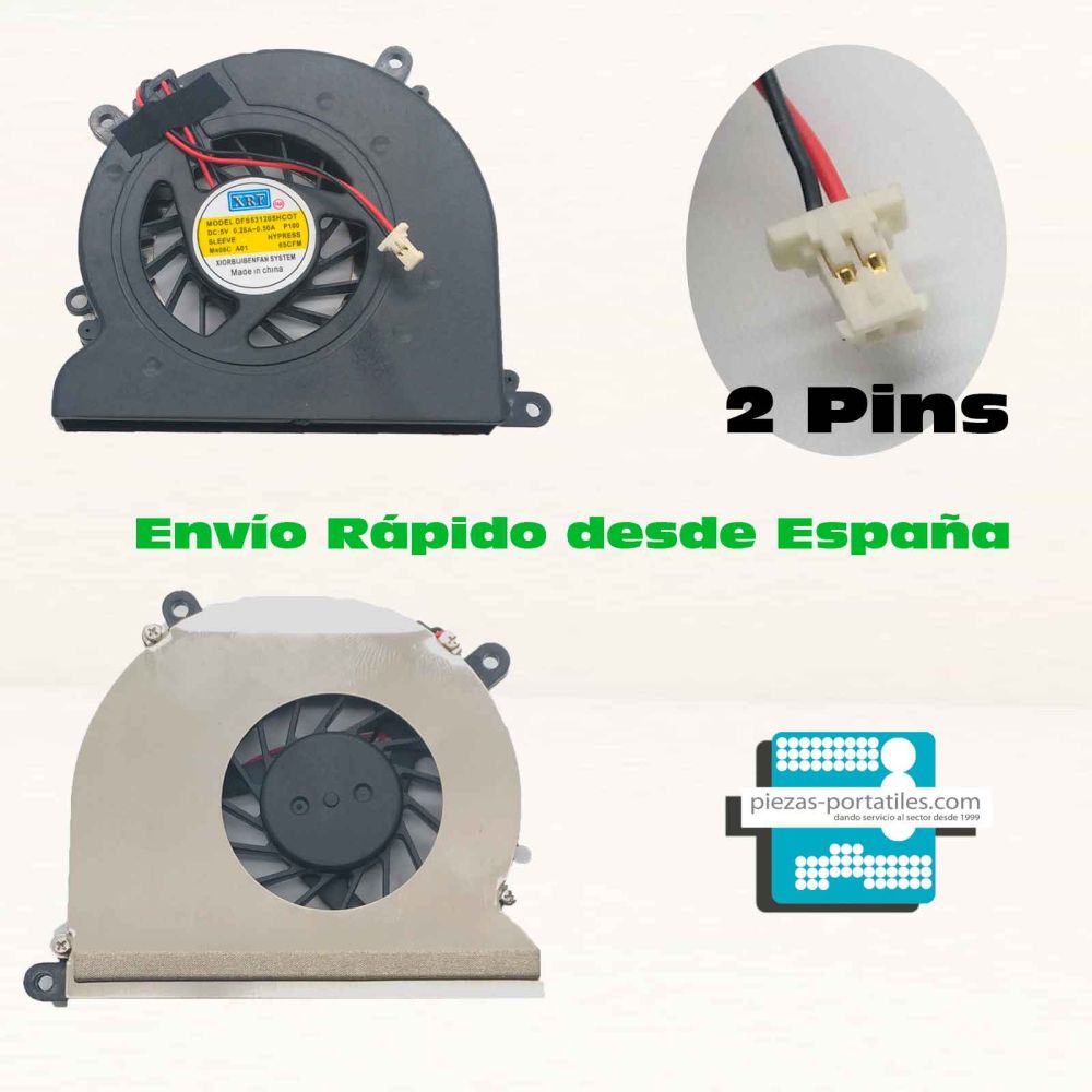 Fan Ventilador para HP Compaq  PAVILION DV4-1414LA 2 Pins (INTEL)