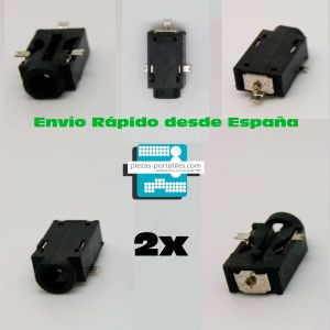 2x Piezas  DC jack Dia.=2.5mm Pin=0.7mm SMD 3-pin, For Tablet PC  PJT02