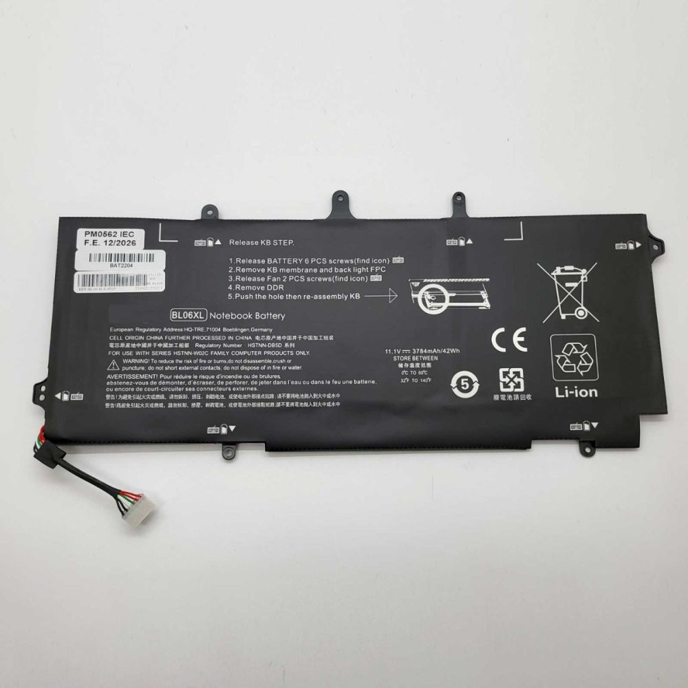 Bateria Compatible para HP P/N 722297-001 Li-ion 11,1v 3784mAh