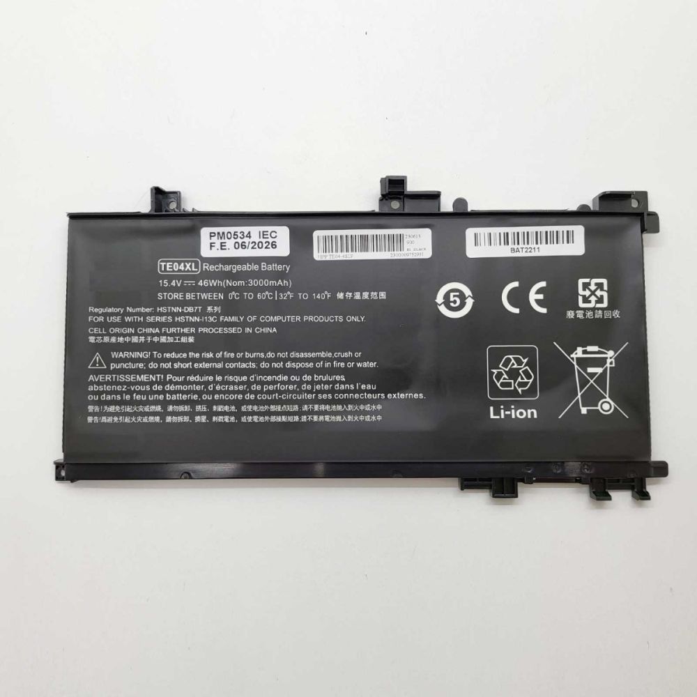 Bateria Compatible para HP P/N: TE04XL TE04 Li-ion 15,4v 3000mAh