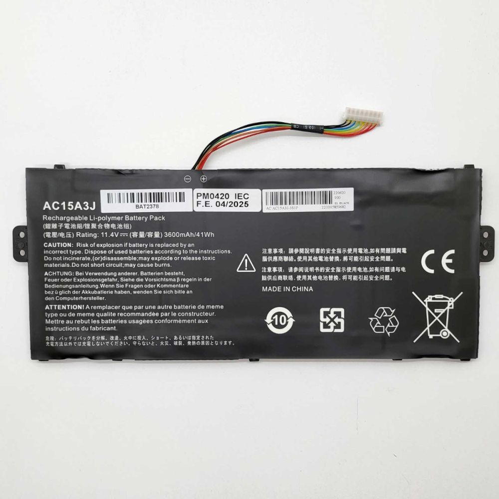 Bateria Compatible Acer P/N: AC15A3J Li-ion 11,4v 3600mAh