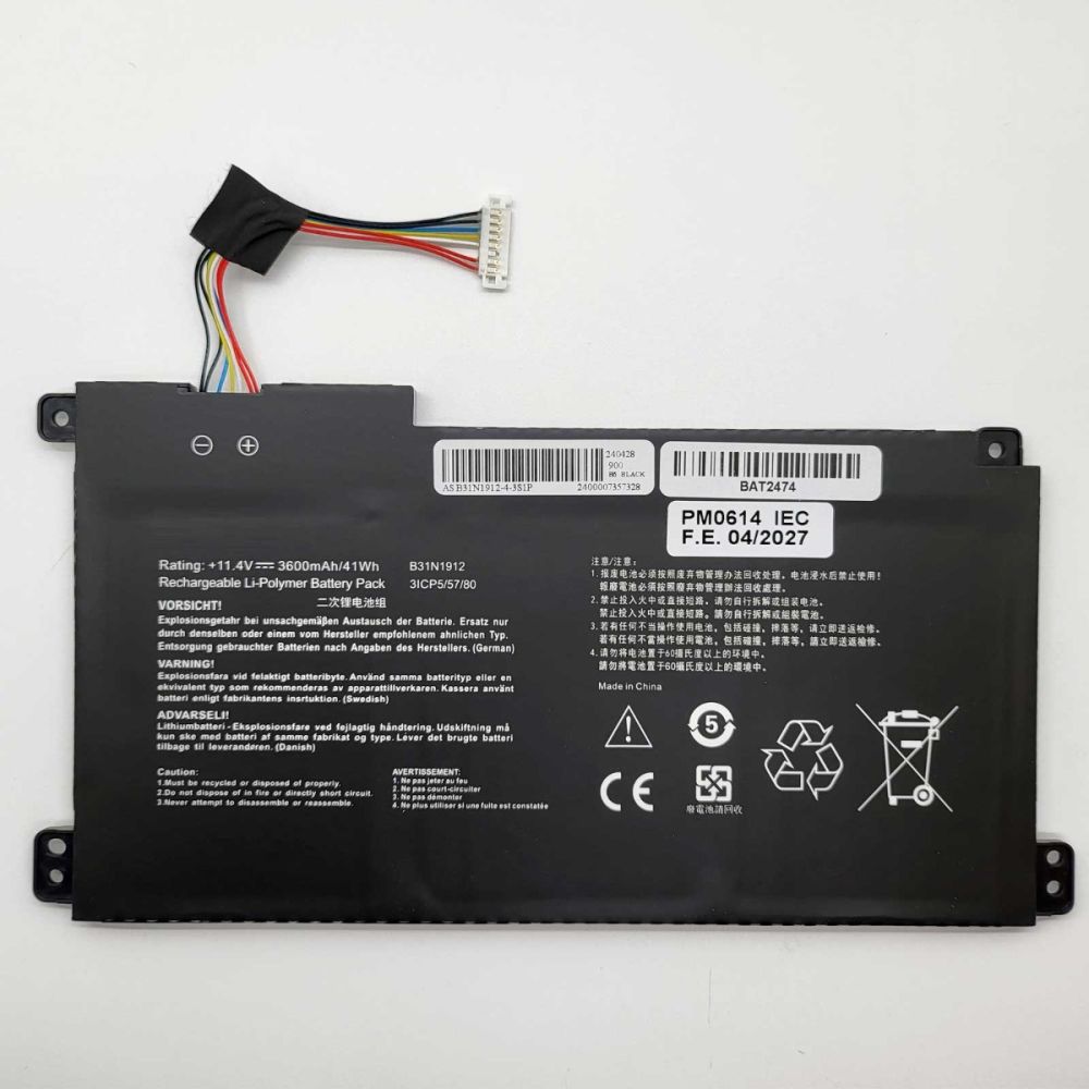 Bateria Compatible para ASUS P/N: C31N1912 Li-Ion 11.4v 3600mAh