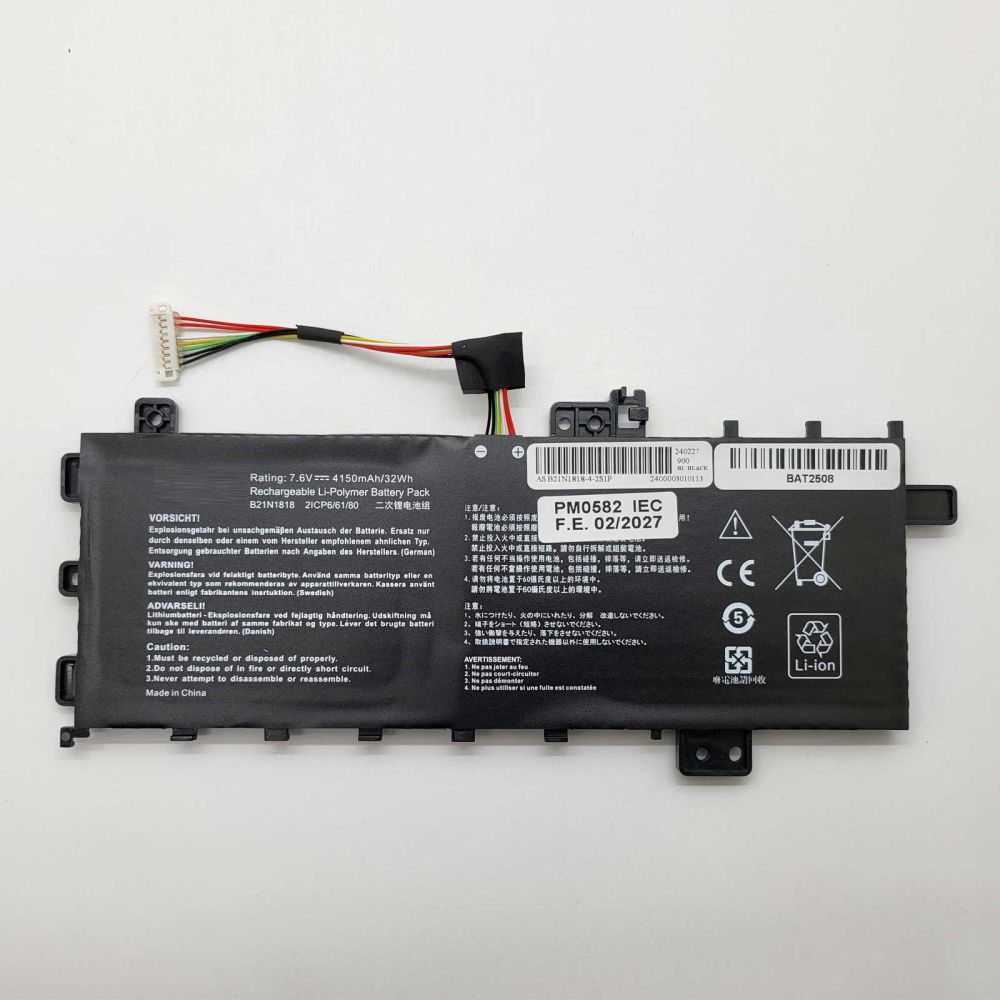 Bateria Compatible Asus VivoBook S512JA Li-Ion 7,6v 4150mAh