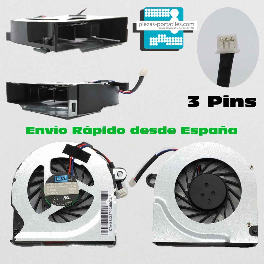 Fan Ventilador para HP Compaq  ProBook 4325S 4420S 4421S 4321S  3 Pins F28