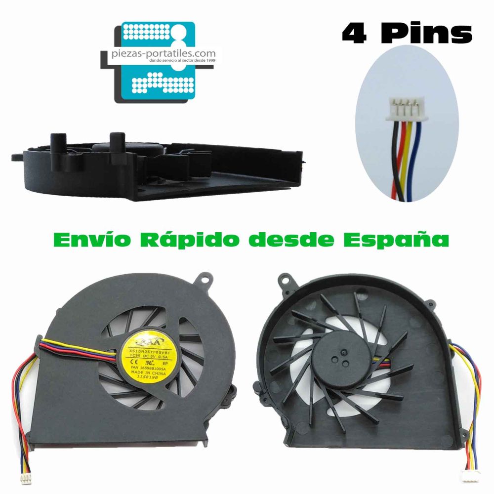 Fan Ventilador para HP Compaq  2000-2102TU  2000-2103TU 4 Pins F29