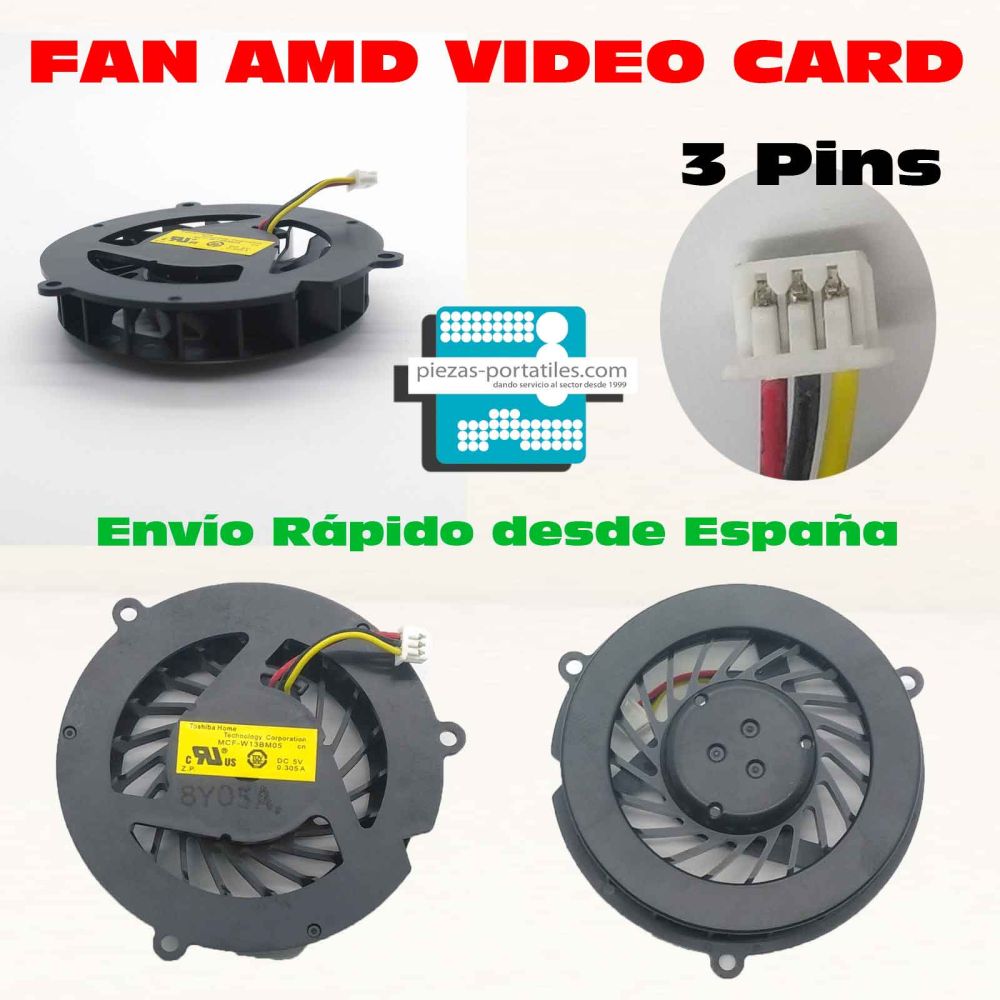  Fan Ventilador HP Compaq Presario CQ50 CQ60 ( AMD Video Card) 3 Pins  F42