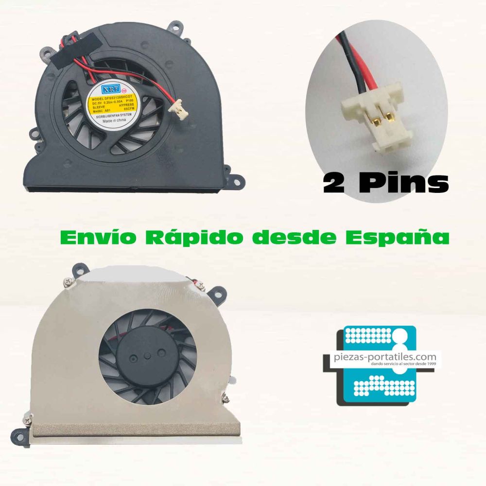 Fan Ventilador para HP Compaq  PRESARIO CQ40-603XX 2 Pins (INTEL)