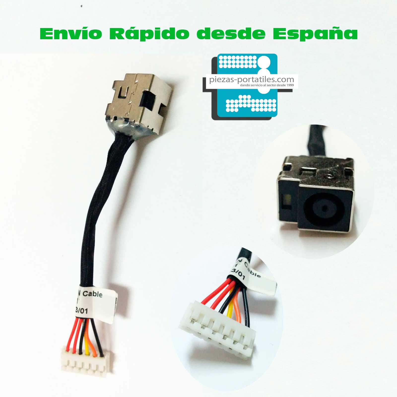 DC IN Power Jack Cable Connector HP Compaq Presario G50 G60 G60T CQ50 - Foto 9